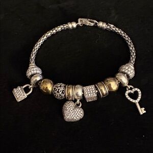 Vintage R.B. Sterling Charm Bracelet marked R.B Sterling 925